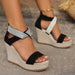 Fish Mouth High Wedges Sandals With Rhinestone Design Fashion Summer Platform Shoes - Magellan Fashion Shop