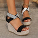 Fish Mouth High Wedges Sandals With Rhinestone Design Fashion Summer Platform Shoes - Magellan Fashion Shop