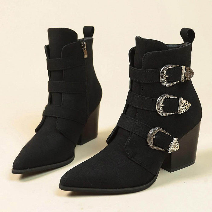 Chunky Heel Design Retro Mid-calf Boot ter Shoes For Women - Magellan Fashion Shop