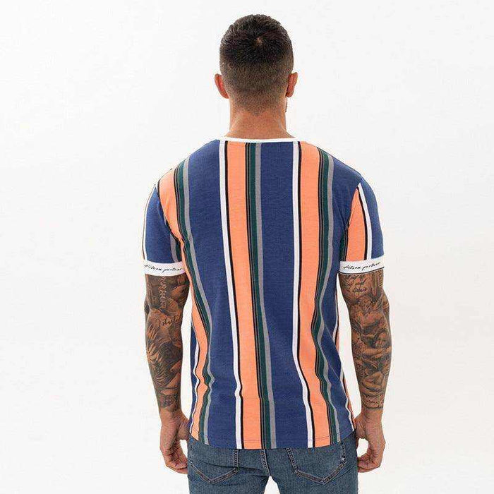 Men's casual fitness t-shirt in black spandex fabric, available in M to XXL sizes