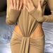 Sling Backless Slit Dress - Magellan Fashion Shop