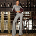 Padded Shoulder Long Sleeve Top High Waist Trousers Suit - Magellan Fashion Shop