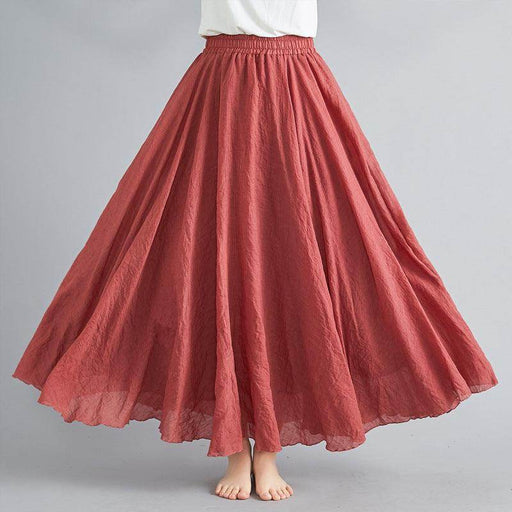 Lady Literature Plus Size Cotton And Linen Skirt - Magellan Fashion Shop