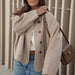 Woolen Short Jacket Fashionable All-match Outside Seam Pocket - Magellan Fashion Shop