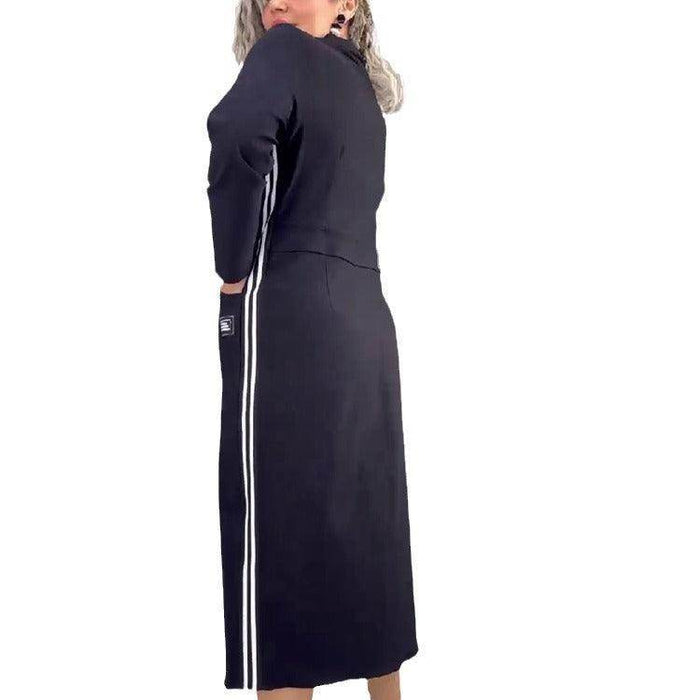 European And American Leisure Fashion Solid Color Long Sleeve Dress - Magellan Fashion Shop
