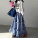 Plaid Elastic Waist Ruffled Tiered Skirt Long Dress For Women - Magellan Fashion Shop