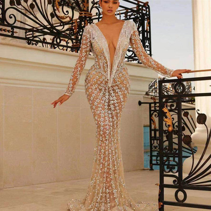 Backless Tight Fishtail Sheath Dress - Magellan Fashion Shop