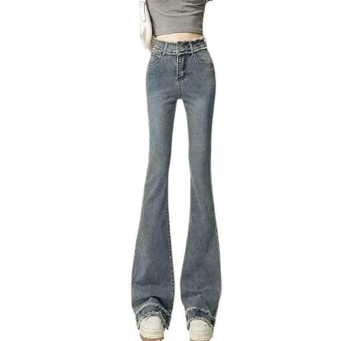 Retro Light Color Slightly Flared Jeans - Magellan Fashion Shop