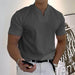 Summer Short Sleeve Shirt Men Fitness Plus Size Sports T-Shirt Elastic Cotton Pocket - Magellan Fashion Shop