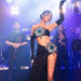 Shiny Rhinestone Tube Top High Slit Skirt Bandage Suit - Magellan Fashion Shop