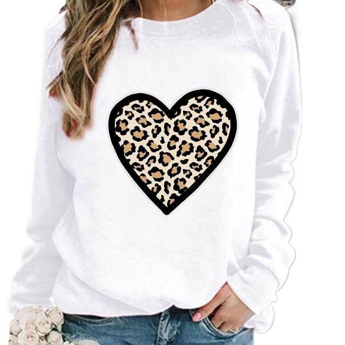 Women's Minimalist Round Neck Casual Printed Sweatshirt - Magellan Fashion Shop