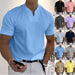 Summer Short Sleeve Shirt Men Fitness Plus Size Sports T-Shirt Elastic Cotton Pocket - Magellan Fashion Shop