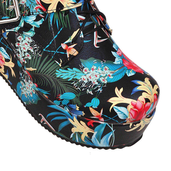 New wedged belt buckle middle boot for women - Magellan Fashion Shop