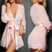 Women sleepwear robe dress Lace Nightwear Fashion - Magellan Fashion Shop