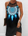 Fashion Print Dress Casual Halterneck Dresses For Women Summer Clothes - Magellan Fashion Shop