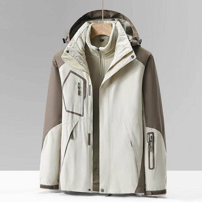 Three-in-one Outdoor Fleece Coat Thickened Mountaineering Clothing - Magellan Fashion Shop
