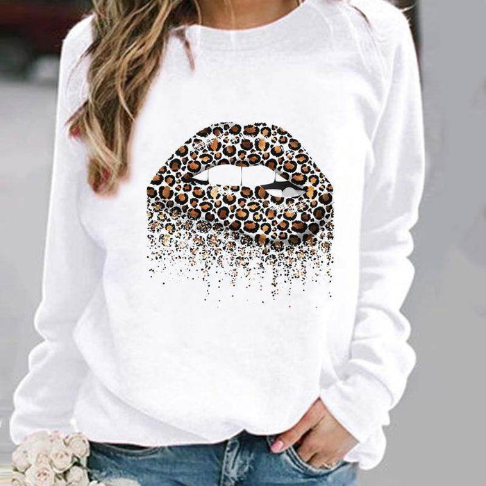 Women's Minimalist Round Neck Casual Printed Sweatshirt - Magellan Fashion Shop