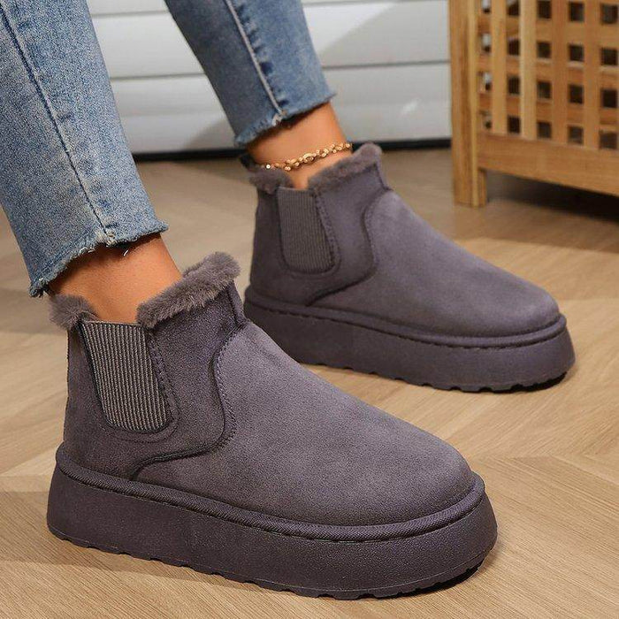 Winter Snow Boots Fashion Flat Thick-soled Cotton Shoes - Magellan Fashion Shop