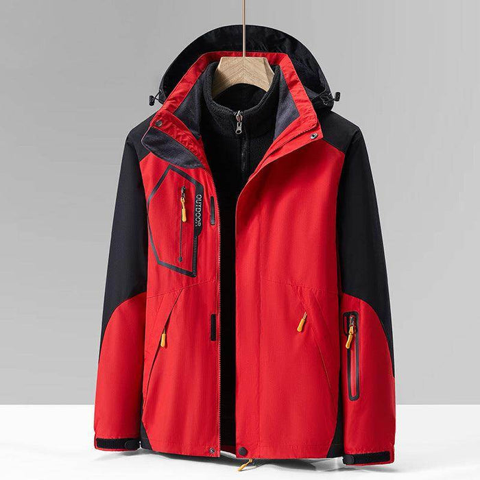 Three-in-one Outdoor Fleece Coat Thickened Mountaineering Clothing - Magellan Fashion Shop