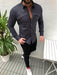 Men's Casual Cardigan Lapel Solid Color Shirt - Magellan Fashion Shop