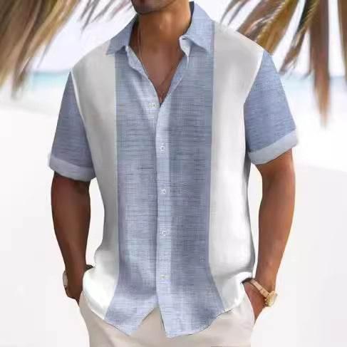 Beach Striped Shirt Sleeve Men - Magellan Fashion Shop