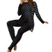 Long Sleeve Garden Collar T-shirt Yoga Pants Suit - Magellan Fashion Shop
