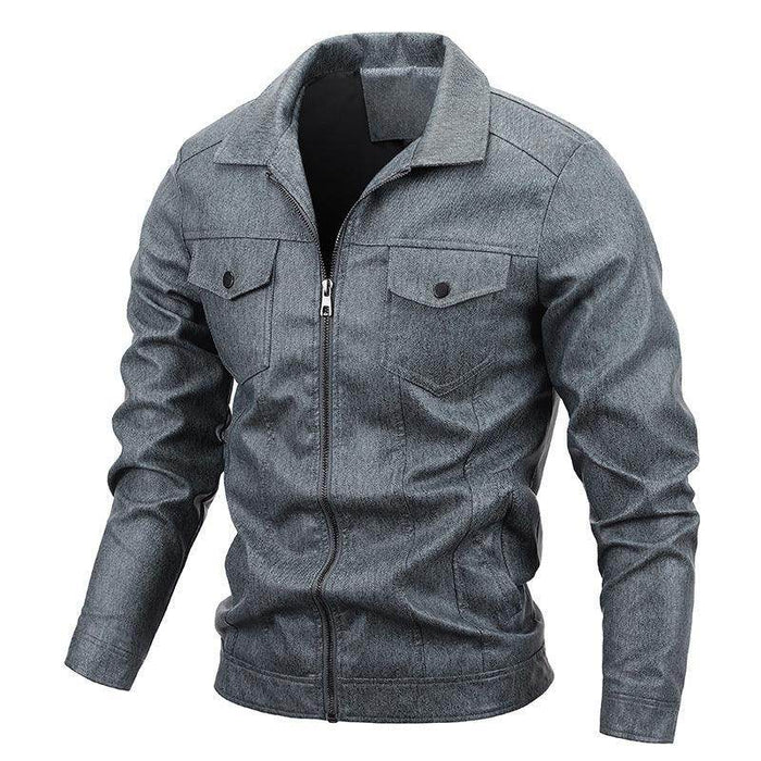 Jacket Men's Leather PU Coat Motorcycle Clothing - Magellan Fashion Shop
