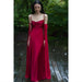 Luxury Senior Sense Acetate Satin Wine Red Bride Wedding Photo Gown Woman - Magellan Fashion Shop