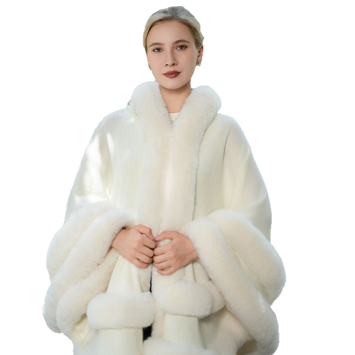 Loose Knitted Cloak Plus Size Easy Matching Coat Women