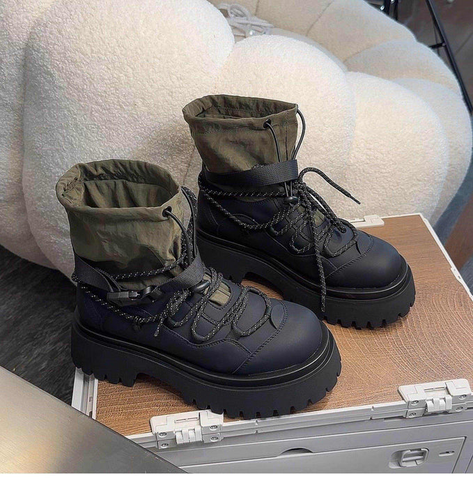 Retro Hiking Handsome Platform Worker Boot Women - Magellan Fashion Shop