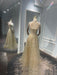Golden Neck Hanging Light Luxury Evening Dress - Magellan Fashion Shop