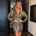 Fashion Party Low V-neck Dress - Magellan Fashion Shop