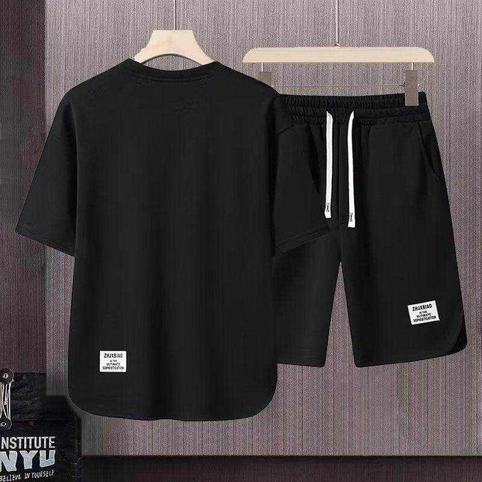 Short-sleeved T-shirt Summer Men Leisure Set Teenagers - Magellan Fashion Shop