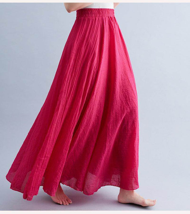 Lady Literature Plus Size Cotton And Linen Skirt - Magellan Fashion Shop