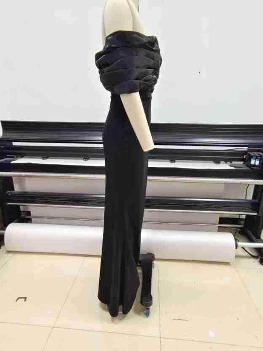 Women's Off-shoulder Split Ruffle Hip Dress - Magellan Fashion Shop