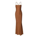 Pure Color Tube-top Backless Stitching Hollow Out Tied Slim Fit Dress - Magellan Fashion Shop