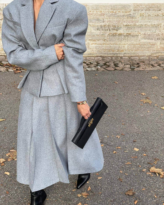 Fashion Waist-controlled Small Suit A- Line Skirt Two-piece Suit - Magellan Fashion Shop