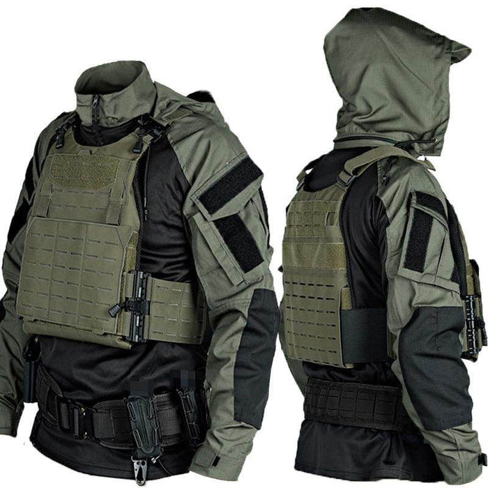 Black And Gray Industrial Attack SP2 Tactical Top Battle Suit - Magellan Fashion Shop