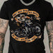 Men's Motorcycle Old Man Pattern Printed T-shirt large size short sleeved round neck retro style