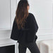 New Stand Collar Batwing Sleeves Cloak Top With Belt Ins Fashion Temperament Jacket Woolen Sweater Outwear For Women Clothing - Magellan Fashion Shop