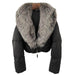 Fox Fur Collar Thick Short Down Jacket Coat - Magellan Fashion Shop