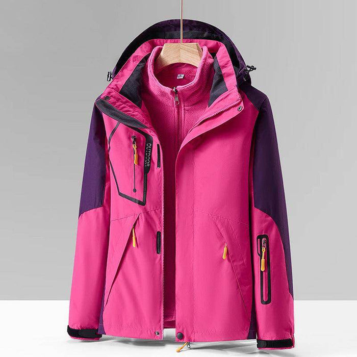 Three-in-one Outdoor Fleece Coat Thickened Mountaineering Clothing - Magellan Fashion Shop