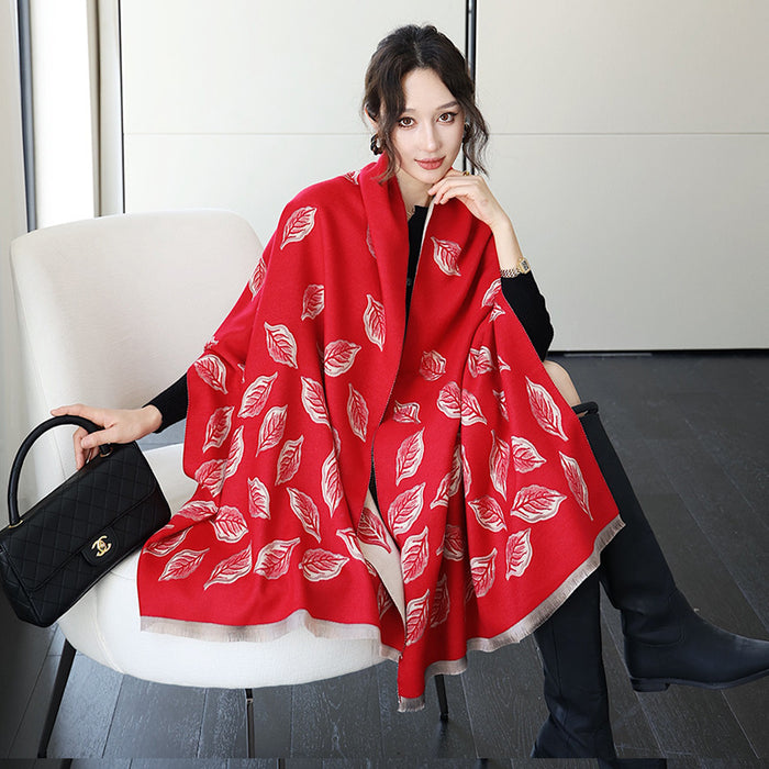 Female Versatile Fashion Thickened Warm Cashmere Scarf