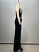 Women's Black Bandeau Slim-fit Hot Drilling Long Dress - Magellan Fashion Shop