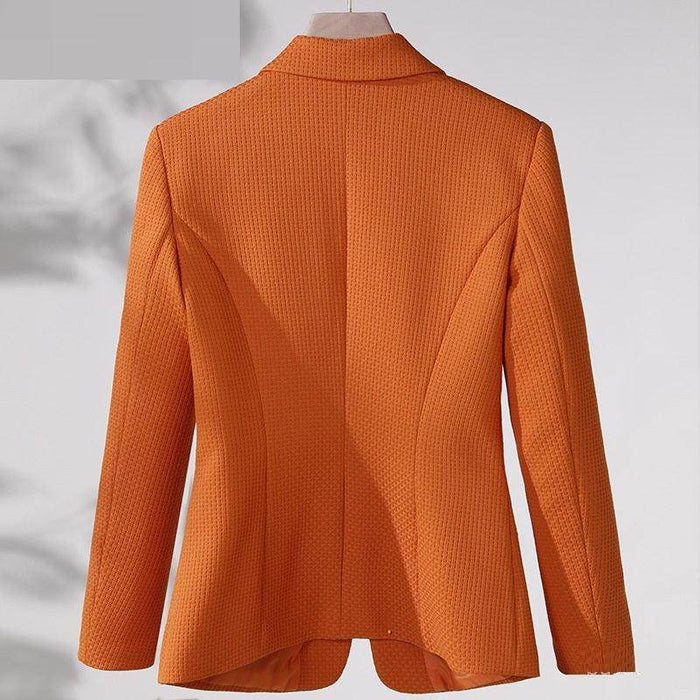 Women's Casual Solid Color Suit Collar Jacket - Magellan Fashion Shop