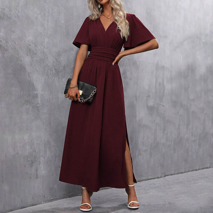Fashionable Elegant Split Dress - Magellan Fashion Shop