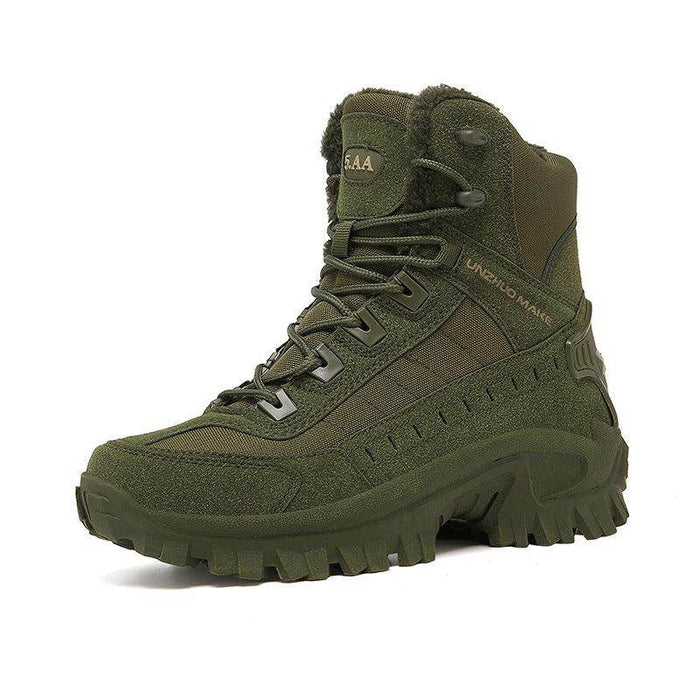Combat Boots Winter Fleece-lined Warm Snow Boots Men - Magellan Fashion Shop