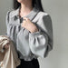 Fashion French Short Puff Sleeve Shirt Women - Magellan Fashion Shop