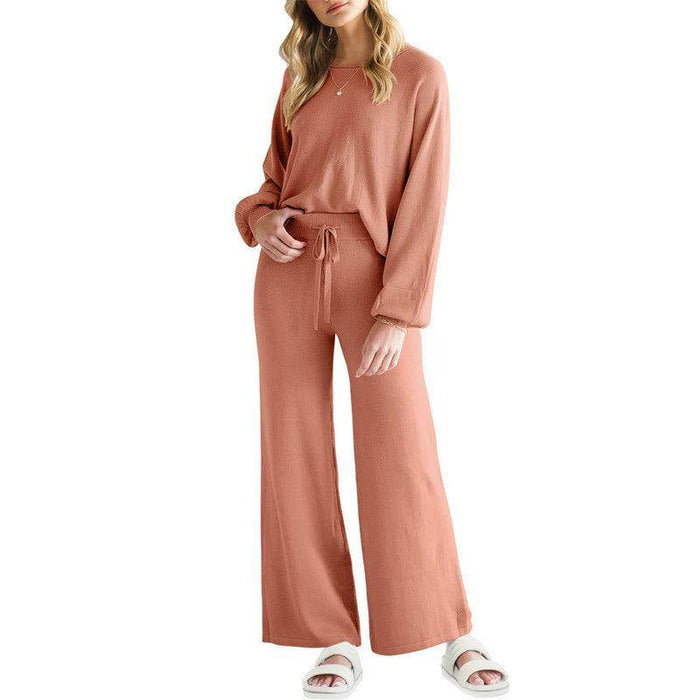 Casual Slimming Long-sleeved Trousers Thin Two-piece Suit - Magellan Fashion Shop