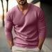 Fall Winter Men Knitwear V-neck Slim Fit Thin Long Sleeve Sweater - Magellan Fashion Shop